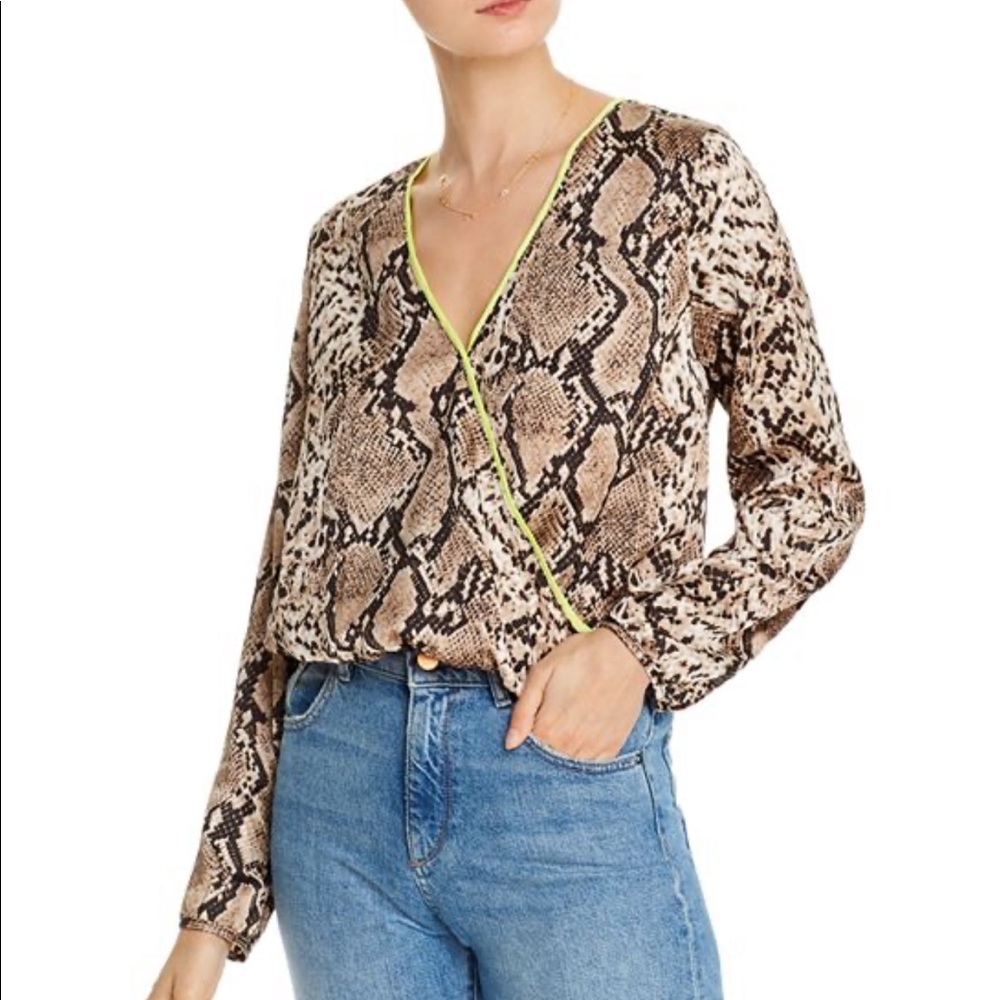 Snake Print Crossover Top***Small $95 - Picture 3 of 6